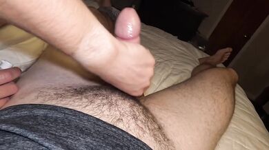 Up close POV... making his dick explode with my hands....massive cumload