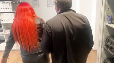 She cheats on her boyfriend with an anal fuck during lunch break.