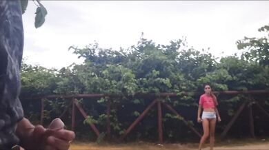Public masturbation: I show my hard penis to a stranger in the park!