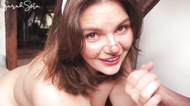 Chubby Bunny Wears A Butt Plug Loves Sucking Dick and Cum on Her Ass