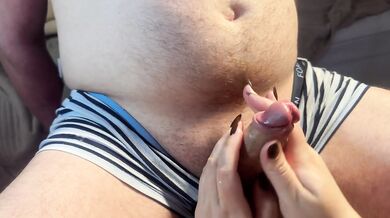 Handjob with huge cum