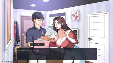 Hot Milf Sucks The Pizza Delivery Guy's Huge Dick Behind His Husband(18+) - Milfs Plaza Gameplay