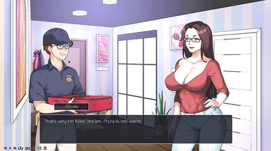 Hot Milf Sucks The Pizza Delivery Guy's Huge Dick Behind His Husband(18+) - Milfs Plaza Gameplay