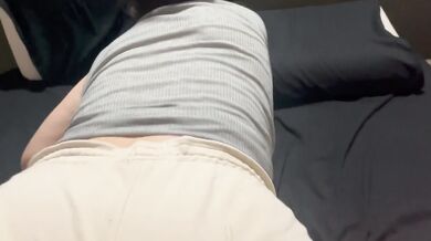 While my boyfriend is taking a bath, his friend quickly fills me with semen; my vagina swallows it so he doesn't notice.
