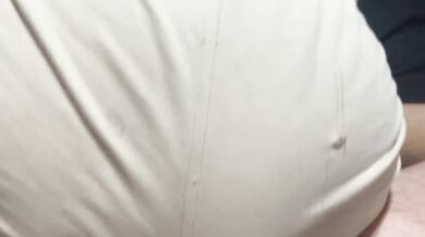 While my boyfriend is taking a bath, his friend quickly fills me with semen; my vagina swallows it so he doesn't notice.