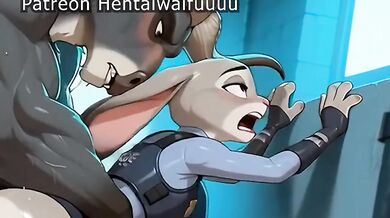 Massive Buffalo vs Tiny Rabbit Chief Bogo Destroys Judy Hopps Naughty Zootopia (4K Size Difference)