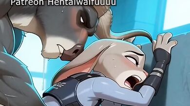 Massive Buffalo vs Tiny Rabbit Chief Bogo Destroys Judy Hopps Naughty Zootopia (4K Size Difference)