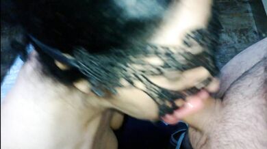 wet cum dumps in wild blowjob