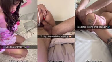 My BF doesn't know that I invite Snapchat strangers to fuck me when he's away - Compilation