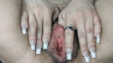 My Hairy Pussy Spread Wide Open Tease
