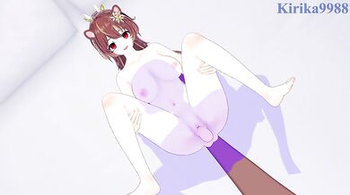 沐沐シノもみじ Momoshino Momiji and I have intense sex in the bedroom. - AuroraLive VTuber Hentai