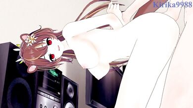 沐沐シノもみじ Momoshino Momiji and I have intense sex in the bedroom. - AuroraLive VTuber Hentai