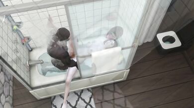 Sims 4 - Redhead caught in the shower