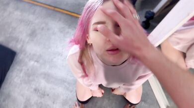 She was getting Ready for The Gym... Practiced her Blowjob Skills instead