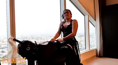 DOMNAFIRE FUCKS SLAVE WITH STRAPON
