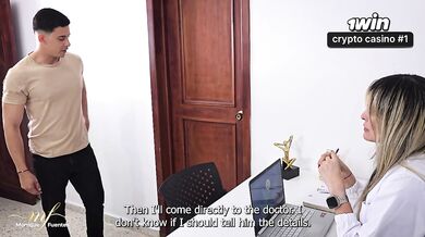 Horny doctor makes her young patient fuck her in her medical office - Monique Fuentes & Lian Grey
