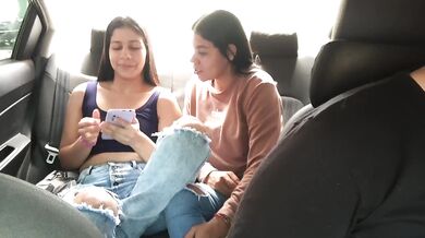 Classmate friend has sex with her teacher in a taxi