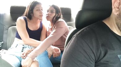 Classmate friend has sex with her teacher in a taxi