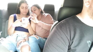 Classmate friend has sex with her teacher in a taxi