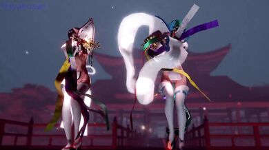 3D Hentai Music Video: W巫女の極楽浄土 PLAY: tinyurl. com/hentgame