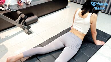 There shouldn’t be any men around when practicing yoga, or it will turn into sexual yoga.
