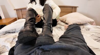 For once I allow you to fuck my boots..