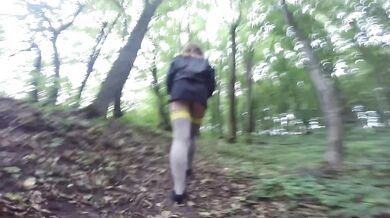Naked pussy in forest