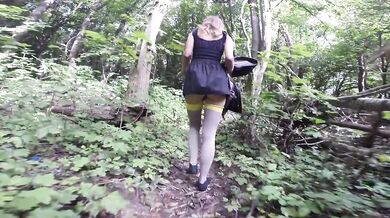 Naked pussy in forest
