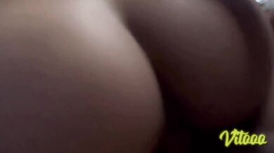 My girlfriend with the big ass rides me until my semen explodes in her ass