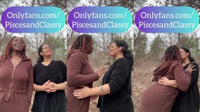 Ebony cheats on girlfriend with Latina lover outdoors! Sexy Makeout!