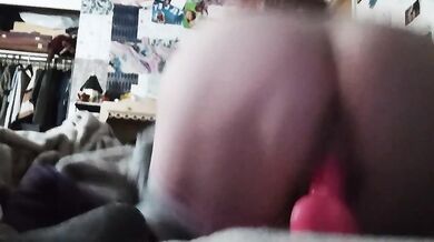 Dildo riding ass clapping