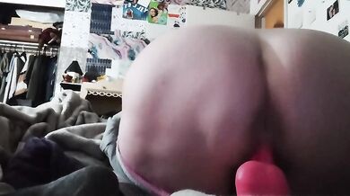 Dildo riding ass clapping