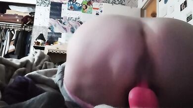 Dildo riding ass clapping