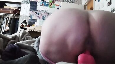 Dildo riding ass clapping