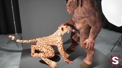 Sexy furry gets fucked by a monster cock