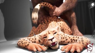Sexy furry gets fucked by a monster cock