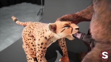 Sexy furry gets fucked by a monster cock