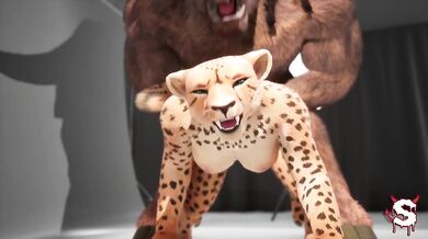 Sexy furry gets fucked by a monster cock