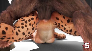 Sexy furry gets fucked by a monster cock