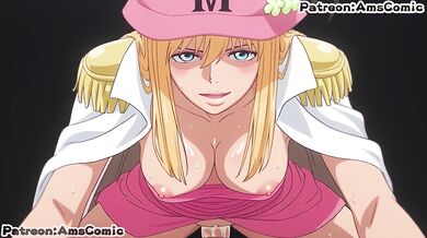One Piece hentai ams animation - Kujaku big tits blow job hentai by amscomic