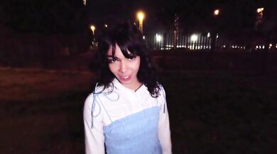 Petite Outdoor Creampie Cindy Luna - Passionate Public Fuck Barcelona Night Risky Exhibitionism