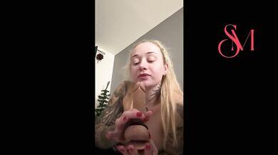 Filthy wet blowjob on dildo showing you how to use a cock ring!