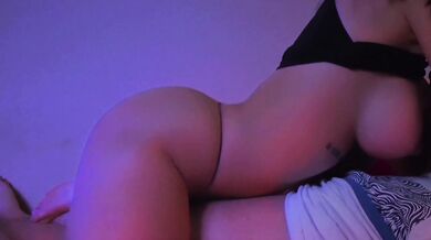 She rubs her pussy against my dick, teasing me to cum, but our family is home, we need to be quiet.