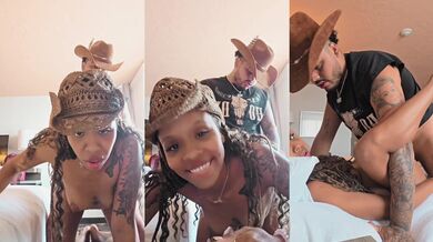 Cow girl and cowboy