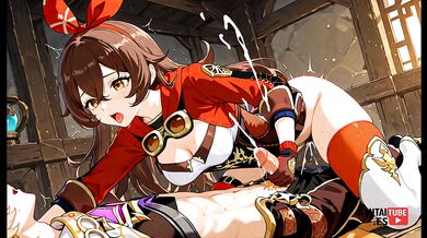 Genshin Impact Hentai - Amber x Aether Pic Collection