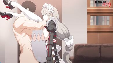 Hentai bitch in maid costume loves to fuck all day instead of work.