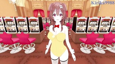 Inugami Korone (Bunny Girl) and I have intense sex in the casino. - Hololive VTuber POV Hentai