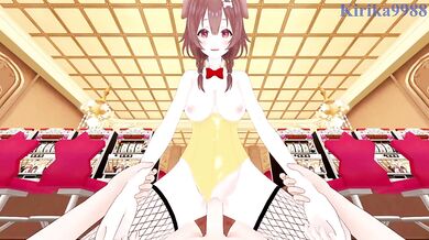 Inugami Korone (Bunny Girl) and I have intense sex in the casino. - Hololive VTuber POV Hentai