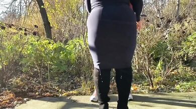 My stepmother relieves my stress in a public park