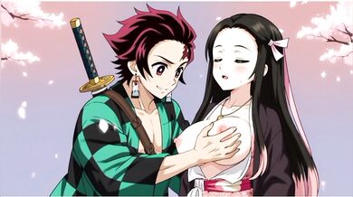 Hentai de waifus populares Tsunade, Nezuko